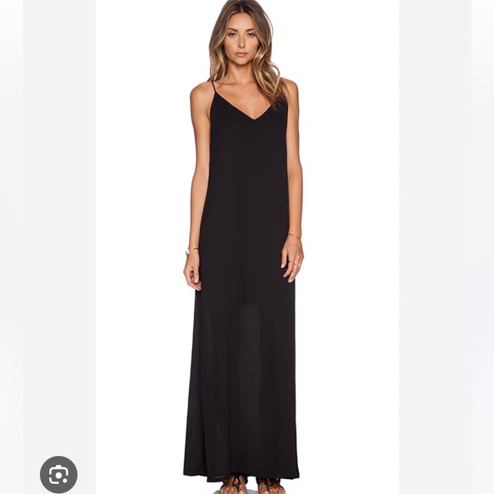 NWT Revolve Three Eighty Two Lachlan Slip Maxi Dress in Black